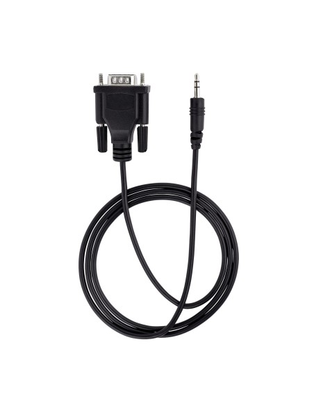 StarTech.com Cable de 1m Serie DB9 a 3,5mm para la Configuración de Dispositivos Serie - Cable RS232 DB9 macho a 3,5 mm para Cal