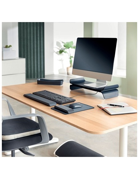 Leitz Ergo Adjustable Monitor Stand 68,6 cm (27") Gris Escritorio