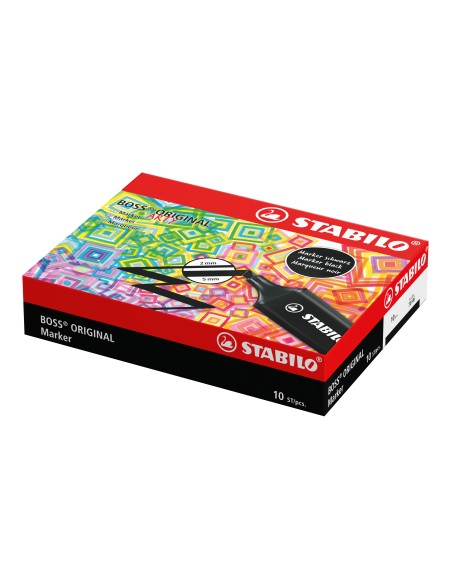 STABILO BOSS ORIGINAL marcador 1 pieza(s) Punta de cincel Negro