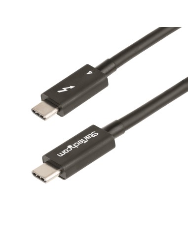 StarTech.com Cable de 0,5m Thunderbolt 4 - 40Gbps - PD 100W - VÍ­deo 4K 8K - Cable Thunderbolt 4 con Certificación Intel - Compa