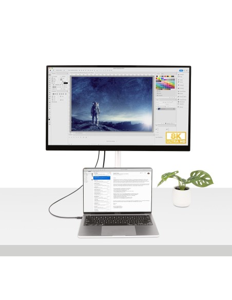 StarTech.com Cable de 0,5m Thunderbolt 4 - 40Gbps - PD 100W - VÍ­deo 4K 8K - Cable Thunderbolt 4 con Certificación Intel - Compa