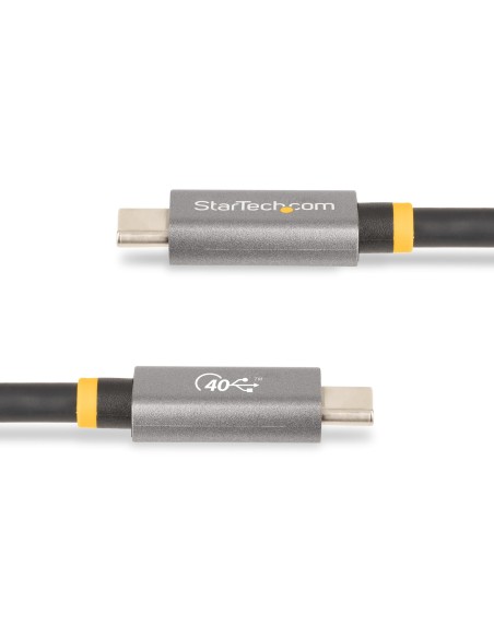 StarTech.com Cable de 1m USB4 - Cable USB-C Certificado por USB-IF - Cable USB Tipo C - 40Gbps - Power Delivery PD de 100W - 8K 
