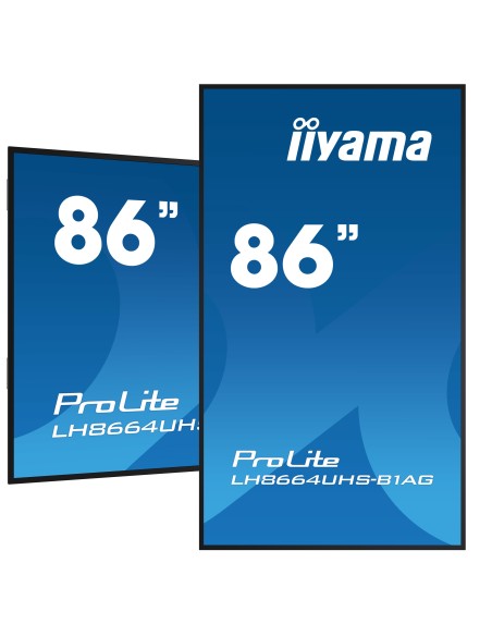iiyama PROLITE Pizarra de caballete digital 2,18 m (86") LED Wifi 500 cd   m² 4K Ultra HD Negro Procesador incorporado Android 1