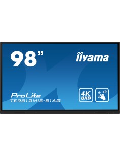 iiyama PROLITE Pizarra de caballete digital 2,49 m (98") LED Wifi 400 cd   m² 4K Ultra HD Negro Pantalla táctil Procesador incor