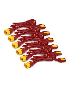 APC AP8704S-WWX340 cable de transmisión Rojo 1,22 m C13 acoplador C14 acoplador