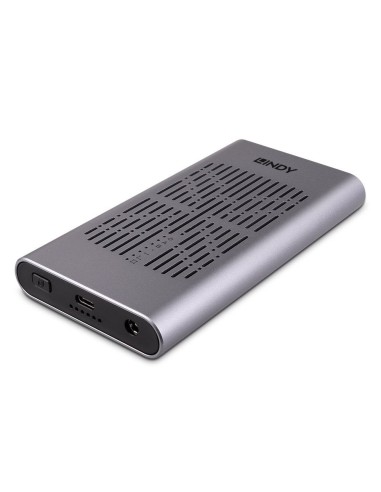 Lindy 43382 caja para disco duro externo Caja externa para unidad de estado sólido (SSD) Plata M.2