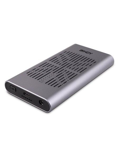 Lindy 43382 caja para disco duro externo Caja externa para unidad de estado sólido (SSD) Plata M.2