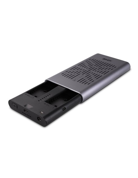Lindy 43382 caja para disco duro externo Caja externa para unidad de estado sólido (SSD) Plata M.2