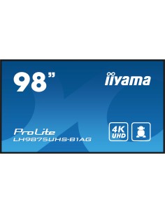 iiyama PROLITE Pizarra de caballete digital 2,49 m (98") LED Wifi 500 cd   m² 4K Ultra HD Negro Procesador incorporado Android 1