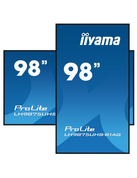 iiyama PROLITE Pizarra de caballete digital 2,49 m (98") LED Wifi 500 cd   m² 4K Ultra HD Negro Procesador incorporado Android 1