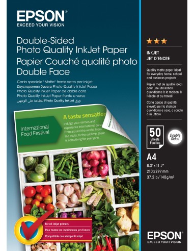 Epson Double-Sided Photo Quality Inkjet Paper - A4 - 50 Sheets
