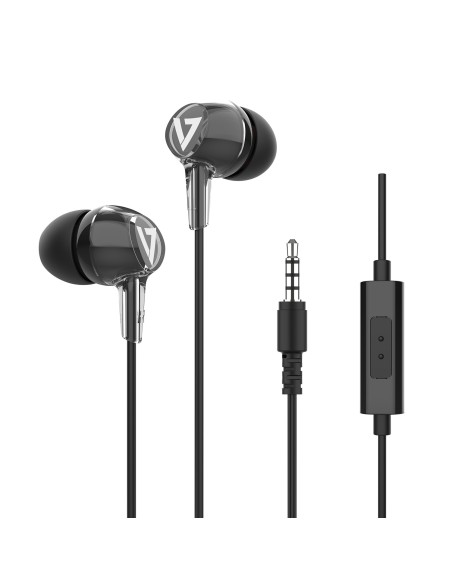 V7 HA220 auricular y casco Auriculares Alámbrico Dentro de oÍ­do Llamadas Música Deporte Uso diario Negro
