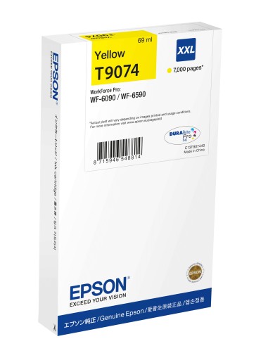 Epson C13T90744N cartucho de tinta 1 pieza(s) Original Extra (Súper) alto rendimiento Amarillo