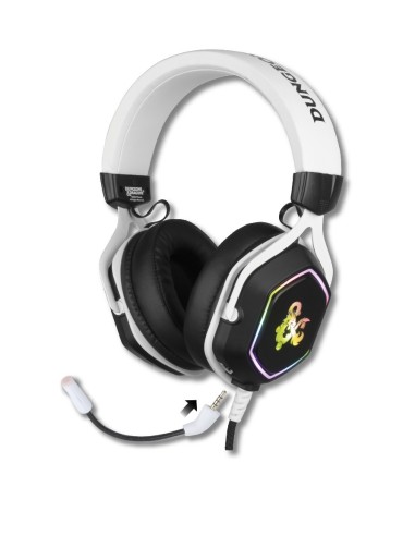 Konix 82381120335 auricular y casco Auriculares Alámbrico Diadema Juego USB tipo A Negro, Blanco