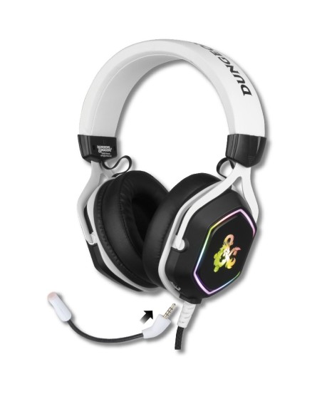 Konix 82381120335 auricular y casco Auriculares Alámbrico Diadema Juego USB tipo A Negro, Blanco