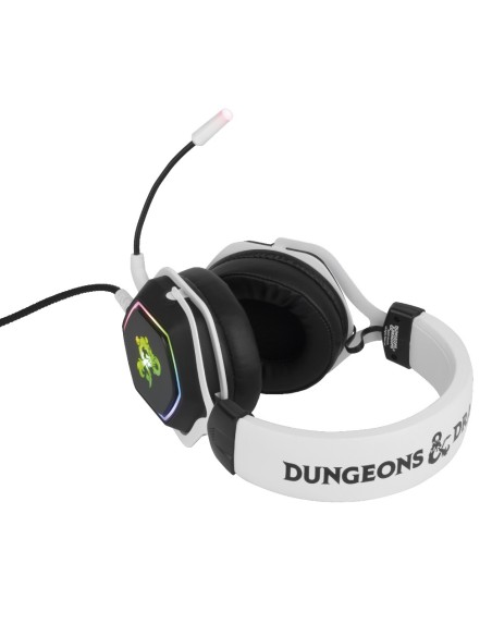 Konix 82381120335 auricular y casco Auriculares Alámbrico Diadema Juego USB tipo A Negro, Blanco