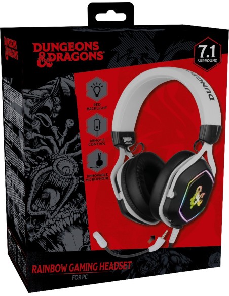 Konix 82381120335 auricular y casco Auriculares Alámbrico Diadema Juego USB tipo A Negro, Blanco