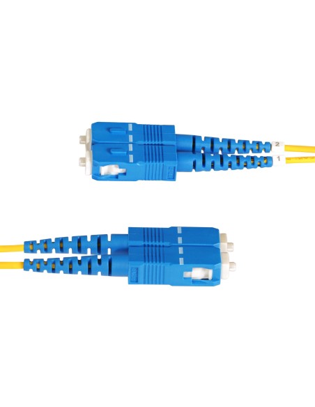 StarTech.com Cable de Fibra Í?ptica LC a SC (UPC) OS2 Monomodo 9 125Âµm 10G LSZH Dúplex de 3m - Low Insertion Loss - Resistente 