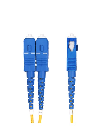 StarTech.com Cable de Fibra Í?ptica LC a SC (UPC) OS2 Monomodo 9 125Âµm 10G LSZH Dúplex de 5m - Low Insertion Loss - Resistente 