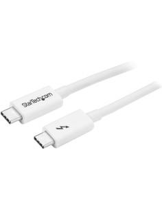 StarTech.com Cable de 1m Thunderbolt 3 Blanco - Cable Compatible con USB-C y DisplayPort - Blanco