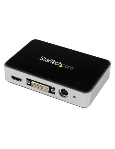 StarTech.com Capturadora de VÍ­deo USB 3.0 a HDMI, DVI, VGA y VÍ­deo por Componentes - Grabador de VÍ­deo HD 1080p 60fps negro