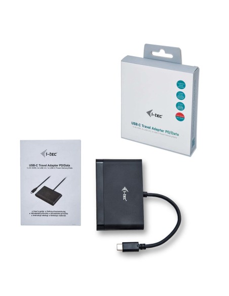 Hub i-tec usb tipo-c 3puertos usb 3.2 gen1 + 1 puerto hdmi negro C31DTPDHDMI