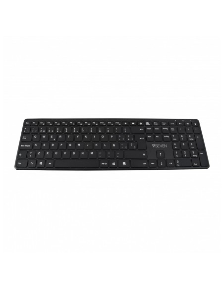 V7 Teclado Numérico Bluetooth de 2,4 GHz, modo dual, QWERTY español Negro