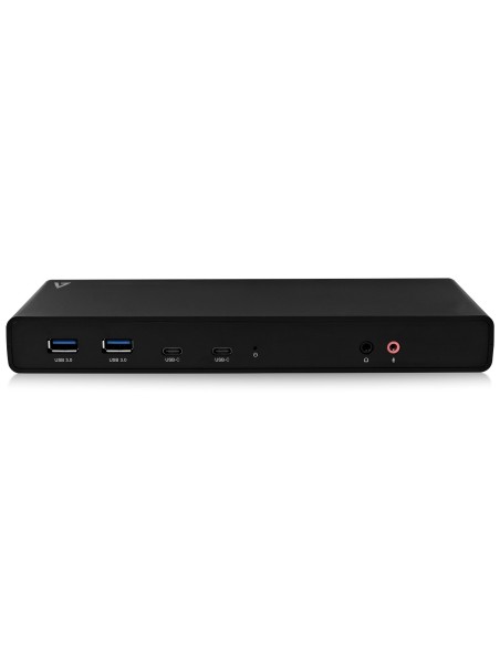 V7 Base de conexión USB-C universal con potencia de salida, monitor doble 4K, HDMI, DisplayPort y Displaylink de hasta 60 W