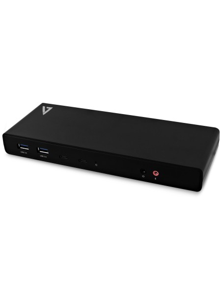 V7 Base de conexión USB-C universal con potencia de salida, monitor doble 4K, HDMI, DisplayPort y Displaylink de hasta 60 W