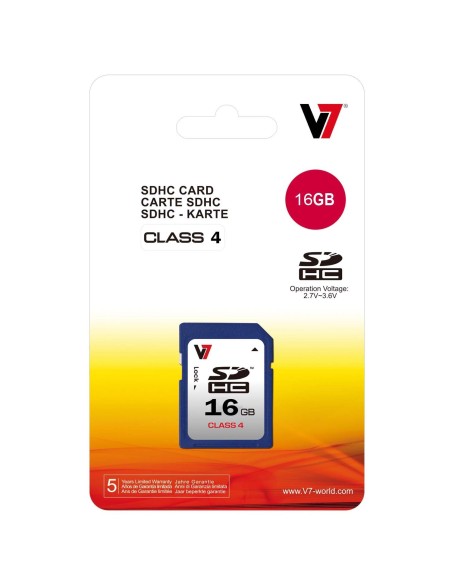 V7 memoria SDHC 16 GB Clase 4