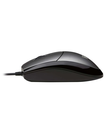 V7 Mouse Í?ptico USB 1000 DPI LED Negro, Plata