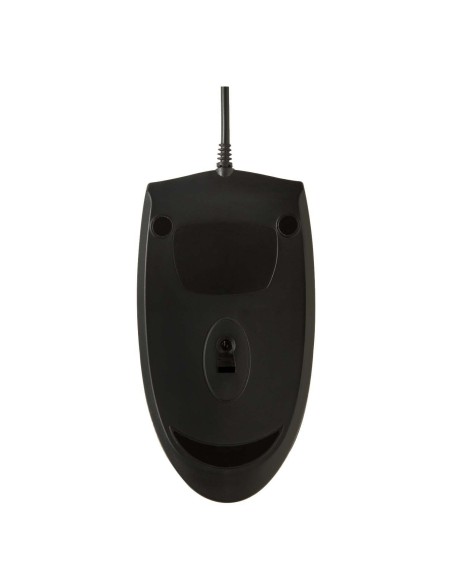 V7 Mouse Í?ptico USB 1000 DPI LED Negro, Plata