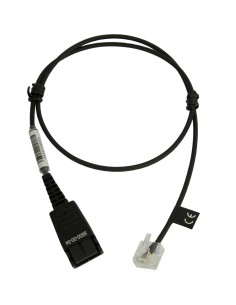Jabra cable telefónico 0,5 m Transparente, Negro