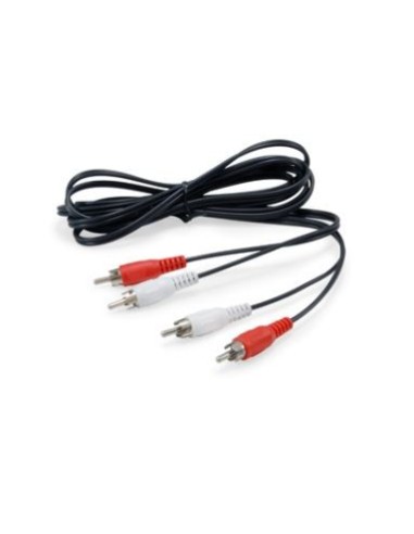 EQUIP cable de audio 2 x RCA Macho 2 x RCA Macho 2,5 m Negro