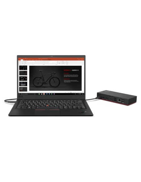 Lenovo 40AY0090EU base para portátil y replicador de puertos Alámbrico USB 3.2 Gen 1 (3.1 Gen 1) Type-C Negro