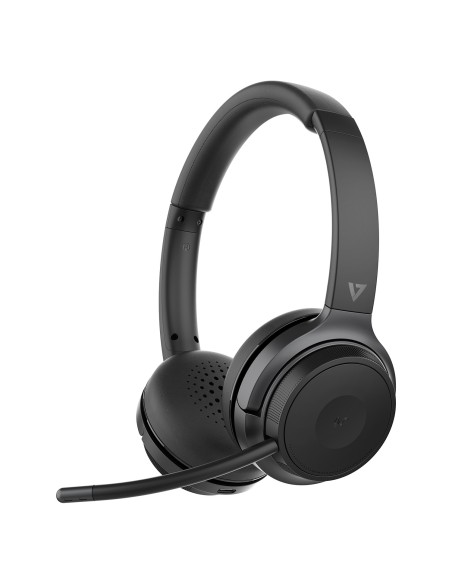 V7 HB600S auricular y casco Auriculares Inalámbrico Diadema Llamadas Música USB Tipo C Bluetooth Base de carga Negro