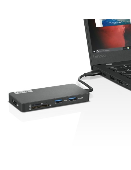 Lenovo GX90T77924 hub de interfaz USB 3.2 Gen 1 (3.1 Gen 1) Type-C 5000 Mbit s Gris
