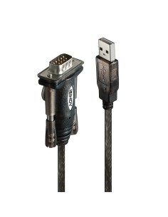 Lindy 42855 cable de serie Gris, Transparente 1,5 m USB tipo A DB-9
