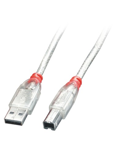 Lindy 41754 cable USB 3 m USB 2.0 USB A USB B Transparente