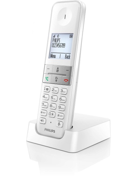 Philips D4701W 34 teléfono Teléfono DECT Identificador de llamadas Blanco