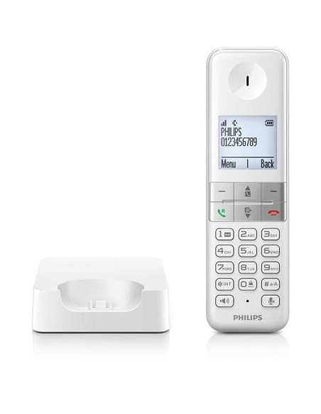 Philips D4701W 34 teléfono Teléfono DECT Identificador de llamadas Blanco
