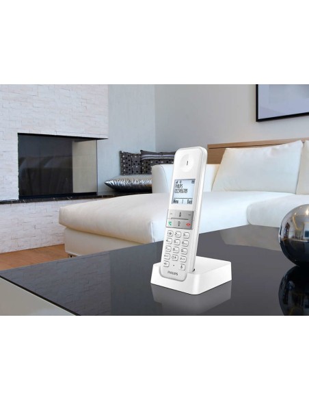 Philips D4701W 34 teléfono Teléfono DECT Identificador de llamadas Blanco