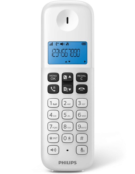 Philips D1611W 34 teléfono Teléfono DECT Identificador de llamadas Blanco