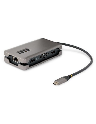 StarTech.com Adaptador Multipuertos USB-C - HDMI 4K a 60Hz VGA - Hub Ladrón USB de 3 Puertos - Power Delivery de Paso de 100W - 