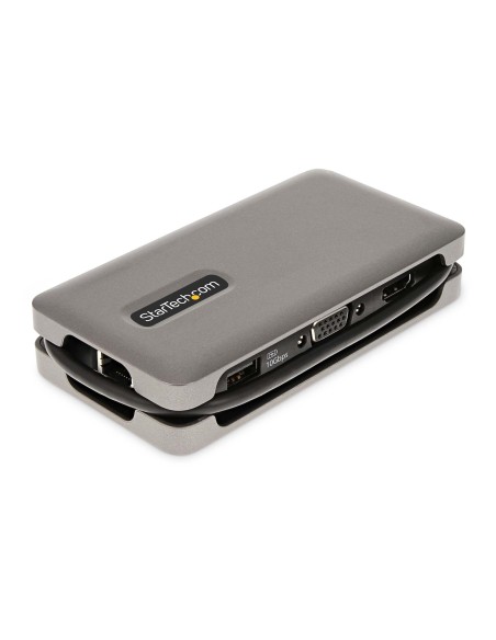 StarTech.com Adaptador Multipuertos USB-C - HDMI 4K a 60Hz VGA - Hub Ladrón USB de 3 Puertos - Power Delivery de Paso de 100W - 