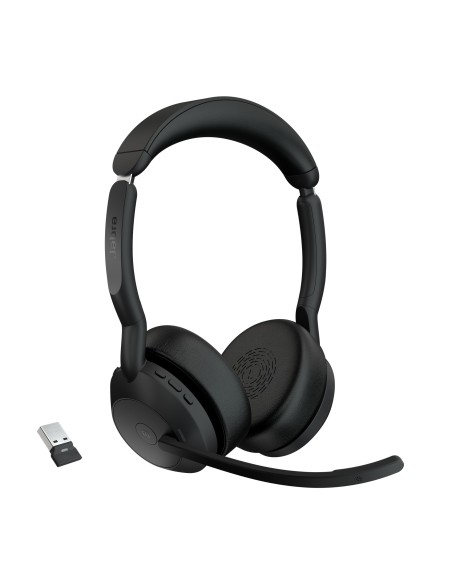 Jabra Evolve2 55 Auriculares Inalámbrico Diadema Oficina Centro de llamadas Bluetooth Base de carga Negro