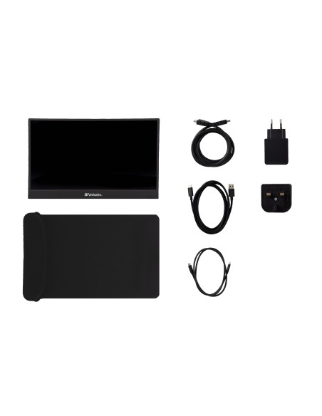 Verbatim 49590 pantalla para PC 35,6 cm (14") 1920 x 1080 Pixeles Full HD Negro