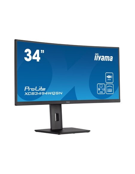 iiyama ProLite XCB3494WQSN-B5 LED display 86,4 cm (34") 3440 x 1440 Pixeles UltraWide Quad HD Negro