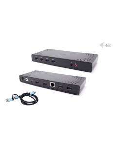 i-tec USB 3.0   USB-C   Thunderbolt Dual Display Docking Station + Power Delivery 85W
