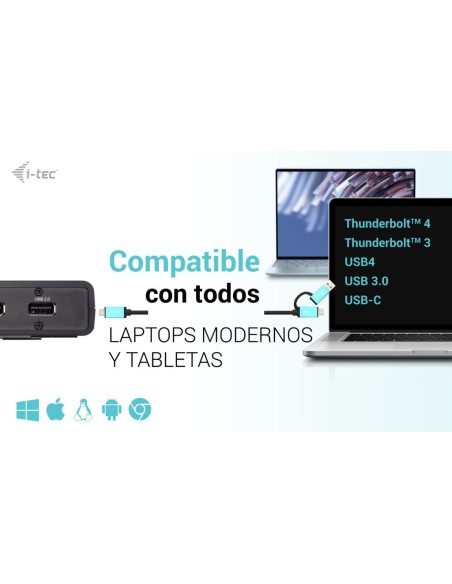 i-tec USB 3.0   USB-C   Thunderbolt Dual Display Docking Station + Power Delivery 85W